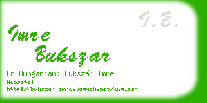 imre bukszar business card