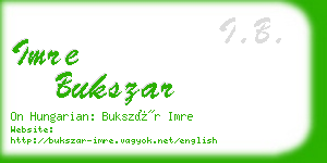 imre bukszar business card